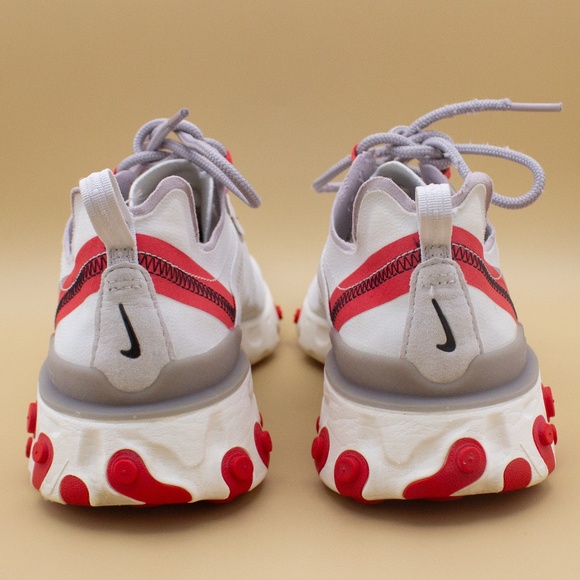 Nike React Element 55 Sail Phantom Red Shoes BQ2728-010 Women's Size 9 - Picture 4 of 9